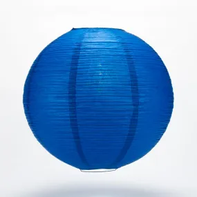 12" Navy Blue Fine Line Premium Parallel Ribbing Paper Lantern, Extra Sturdy