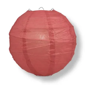 20" Marsala / Burgundy Wine Round Paper Lantern, Crisscross Ribbing, Chinese Hanging Wedding & Party Decoration