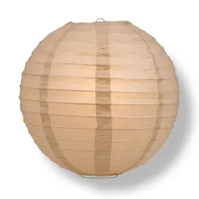 30" Dusty Sand Rose Jumbo Round Paper Lanterns, Even Ribbing (Value Packs)