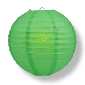 30" Emerald Green Jumbo Round Paper Lanterns, Even Ribbing (Value Packs)