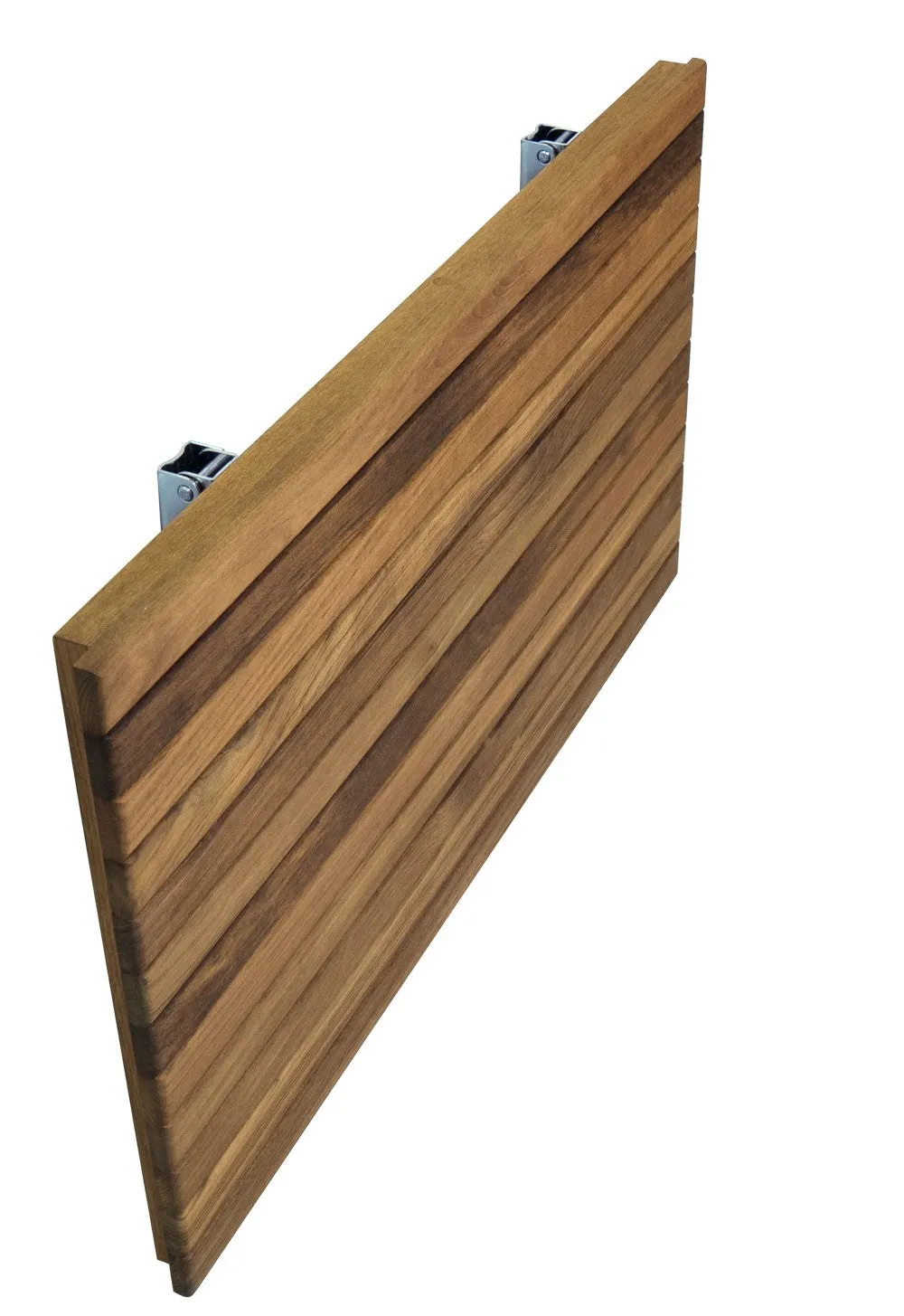 36"W x 16.5"D Heavy Duty Wall Mount Fold Down Teak Shower Seat Burmese