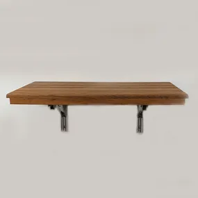 36"W x 16.5"D Heavy Duty Wall Mount Fold Down Teak Shower Seat Burmese