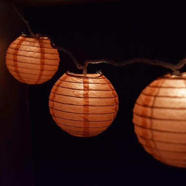 5-PACK 20" Roseate / Pink Coral Round Paper Lantern, Even Ribbing, Chinese Hanging Wedding & Party Decoration
