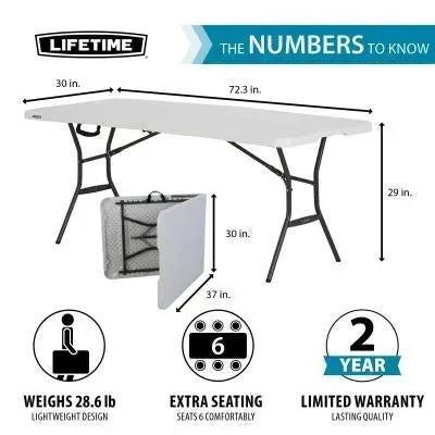 6-Foot Fold-in-Half Commercial Table 5011