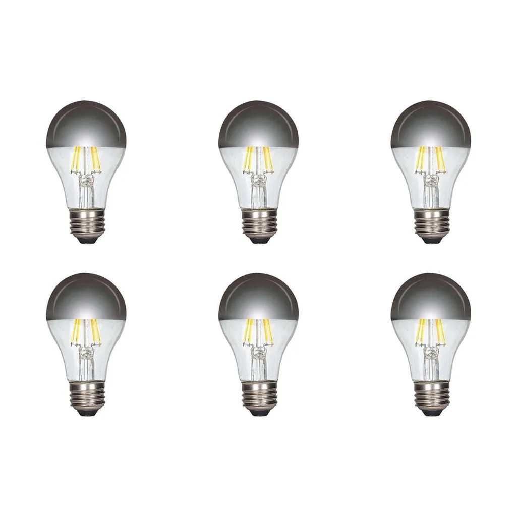 6W A19 LED - Silver Crown - Medium base - 2700K - 90 CRI - 120V - 6-Pack