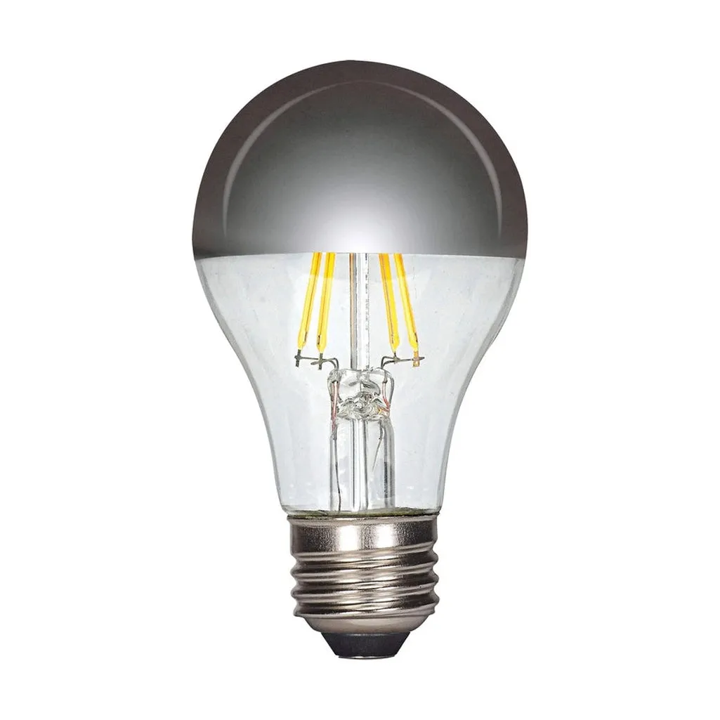 6W A19 LED - Silver Crown - Medium base - 2700K - 90 CRI - 120V - 6-Pack