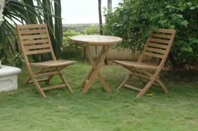 Andrew Bahama 3-Piece Solid Teak Bistro Set, Delivered Free