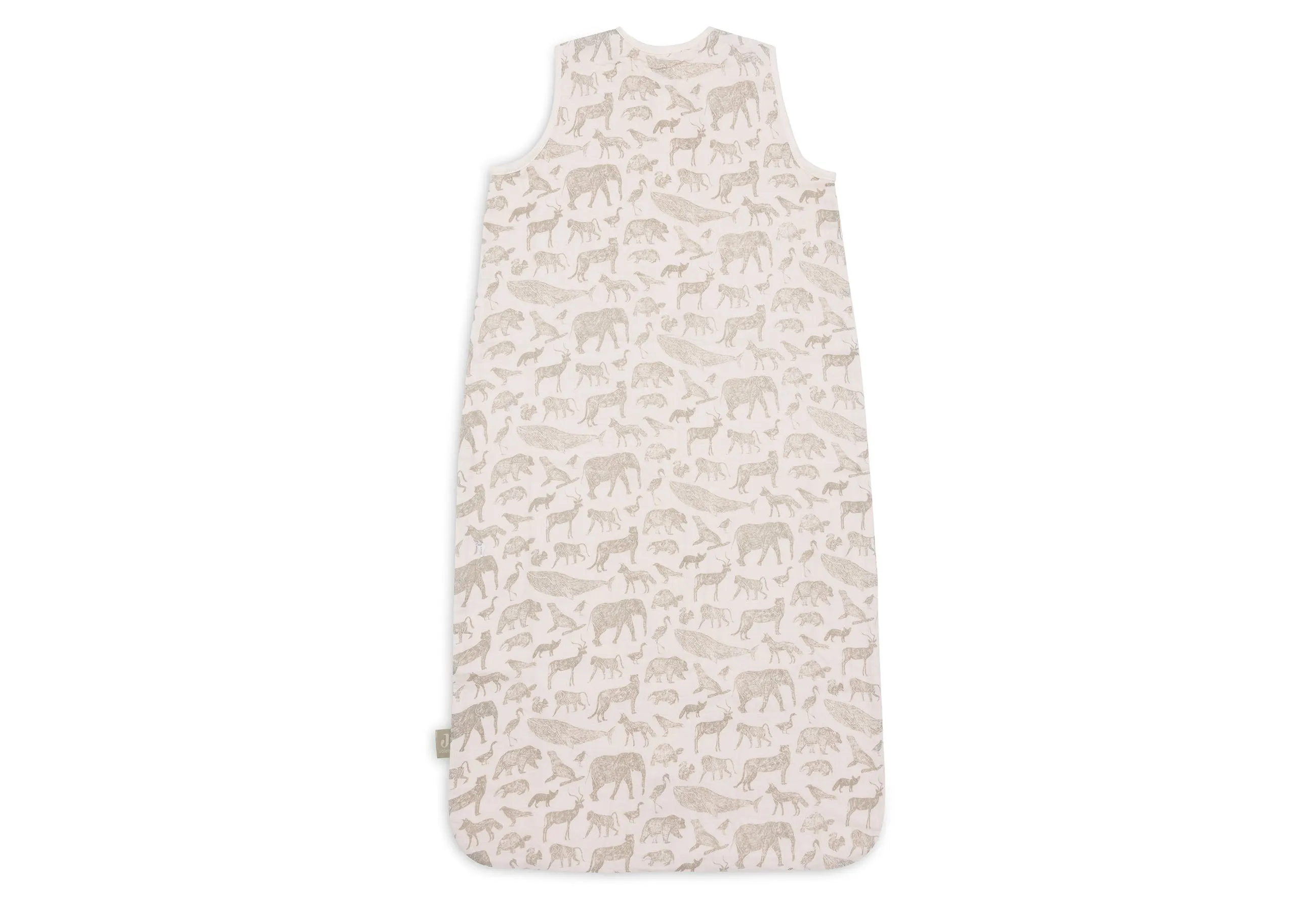 Baby Sleeping Bag Muslin 70cm Animals - Olive Green