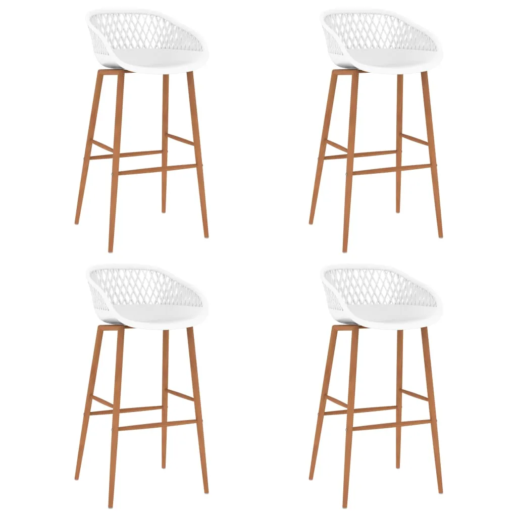 Bar Chairs 4 pcs White