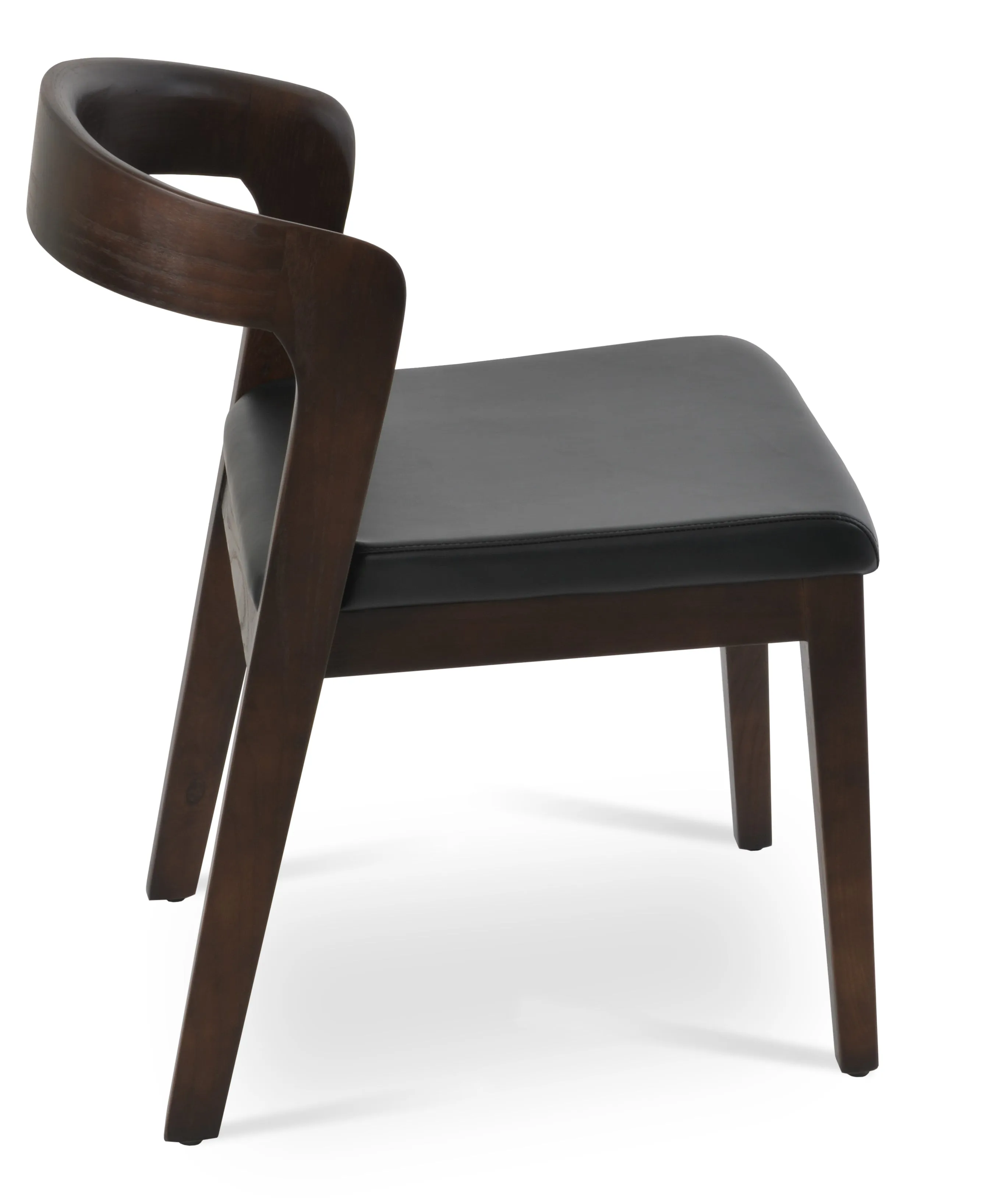 Barclay - Dining Chair with Black PPM Seat and Ash Walnut Base by BNT sohoConcept