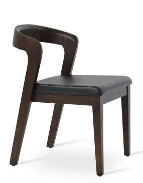 Barclay - Dining Chair with Black PPM Seat and Ash Walnut Base by BNT sohoConcept