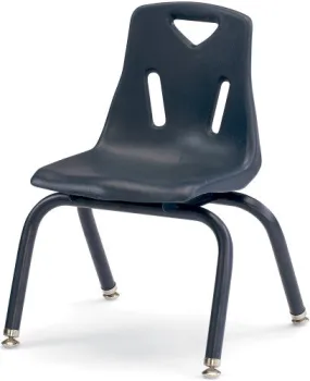 Berries Stacking Chair with Powder-Coated Legs - 10" Ht - Navy