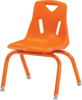 Berries Stacking Chair with Powder-Coated Legs - 10" Ht - Orange
