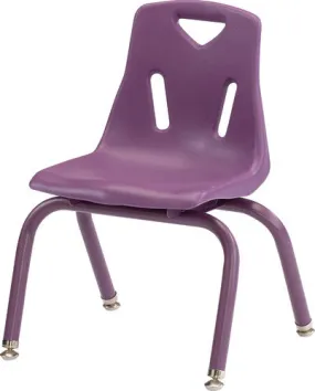 Berries Stacking Chair with Powder-Coated Legs - 10" Ht - Purple