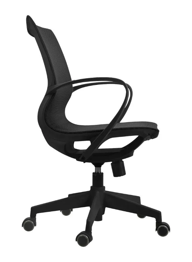 Black Frame Middle Back Ergonomic Mesh Office Chair for Executive, Manager, for Home and Offices