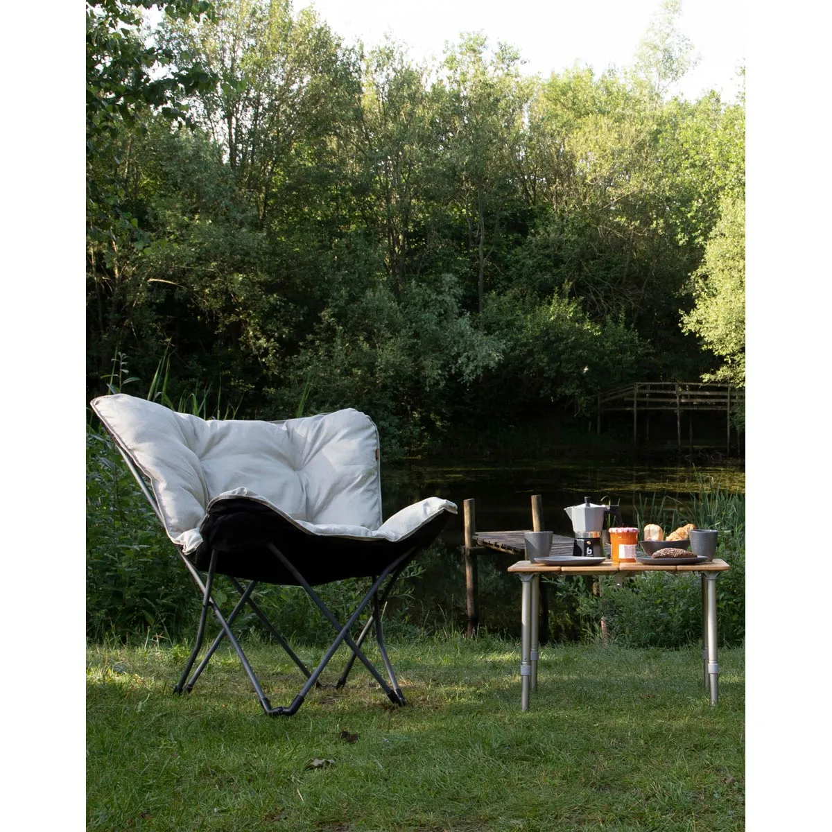 Bo-Camp Urban Collection Butterfly Chair Redbridge L Beige