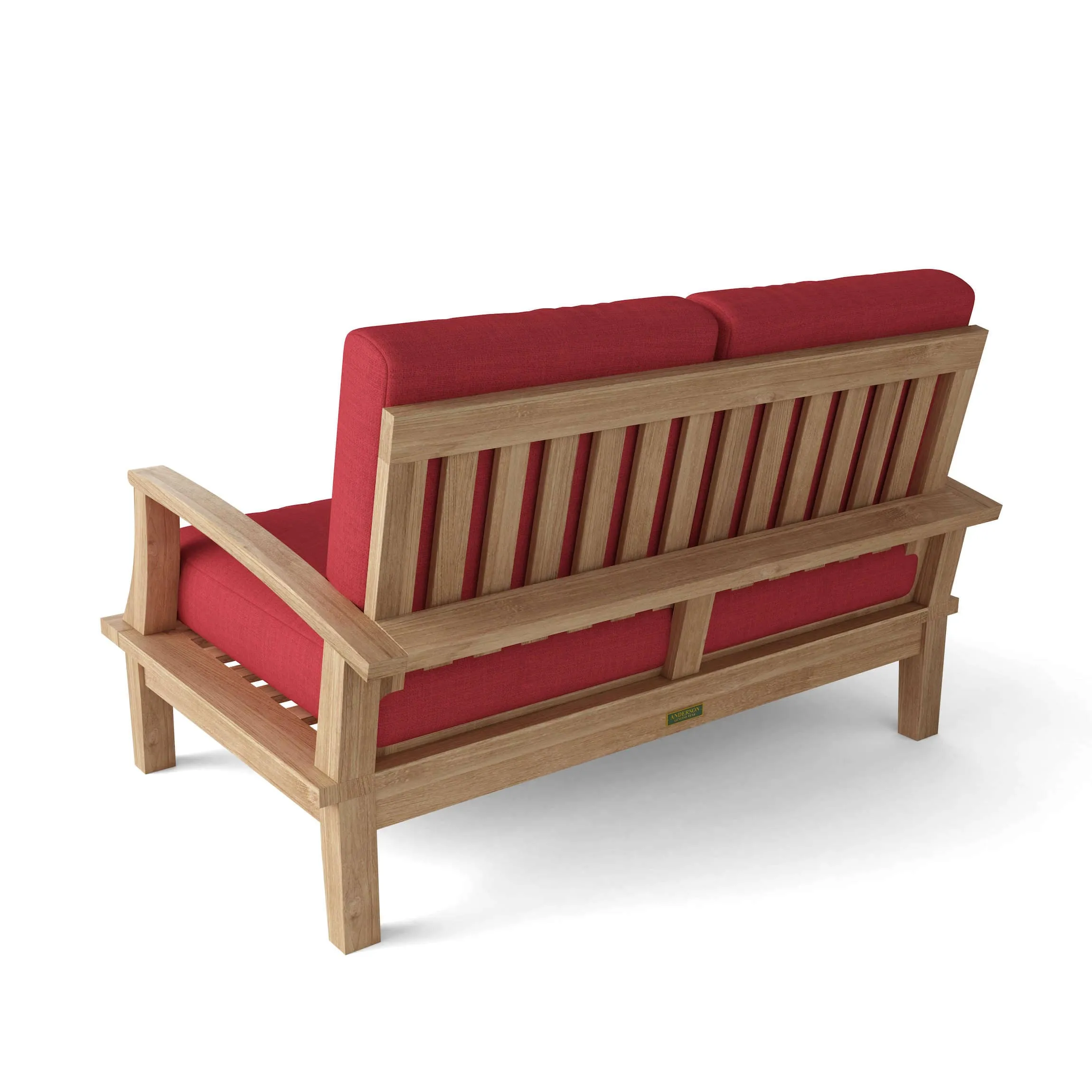 Brianna Deep Seating Loveseat   Cushion, 32 H x 52 W x 27 L, Crafted From Premium Teak, Adds Prominence To Your Patio.