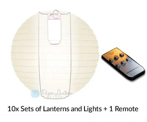 BULK PACK (12) 16" Papaya Round Paper Lantern, Even Ribbing, Chinese Hanging Wedding & Party Decoration