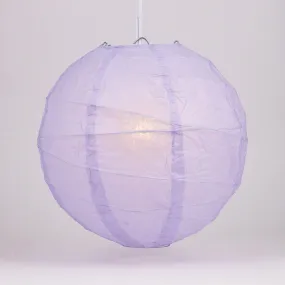 BULK PACK (12) 24" Lavender Round Paper Lantern, Crisscross Ribbing, Chinese Hanging Wedding & Party Decoration