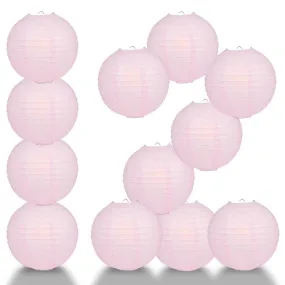 BULK PACK (12) 24" Pink Round Paper Lantern, Even Ribbing, Chinese Hanging Wedding & Party Decoration