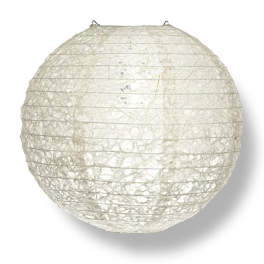 BULK PACK (3) 12" Designer Japanese Random Ogura Lace Fibrous Paper Lantern Shade, Hanging Decoration