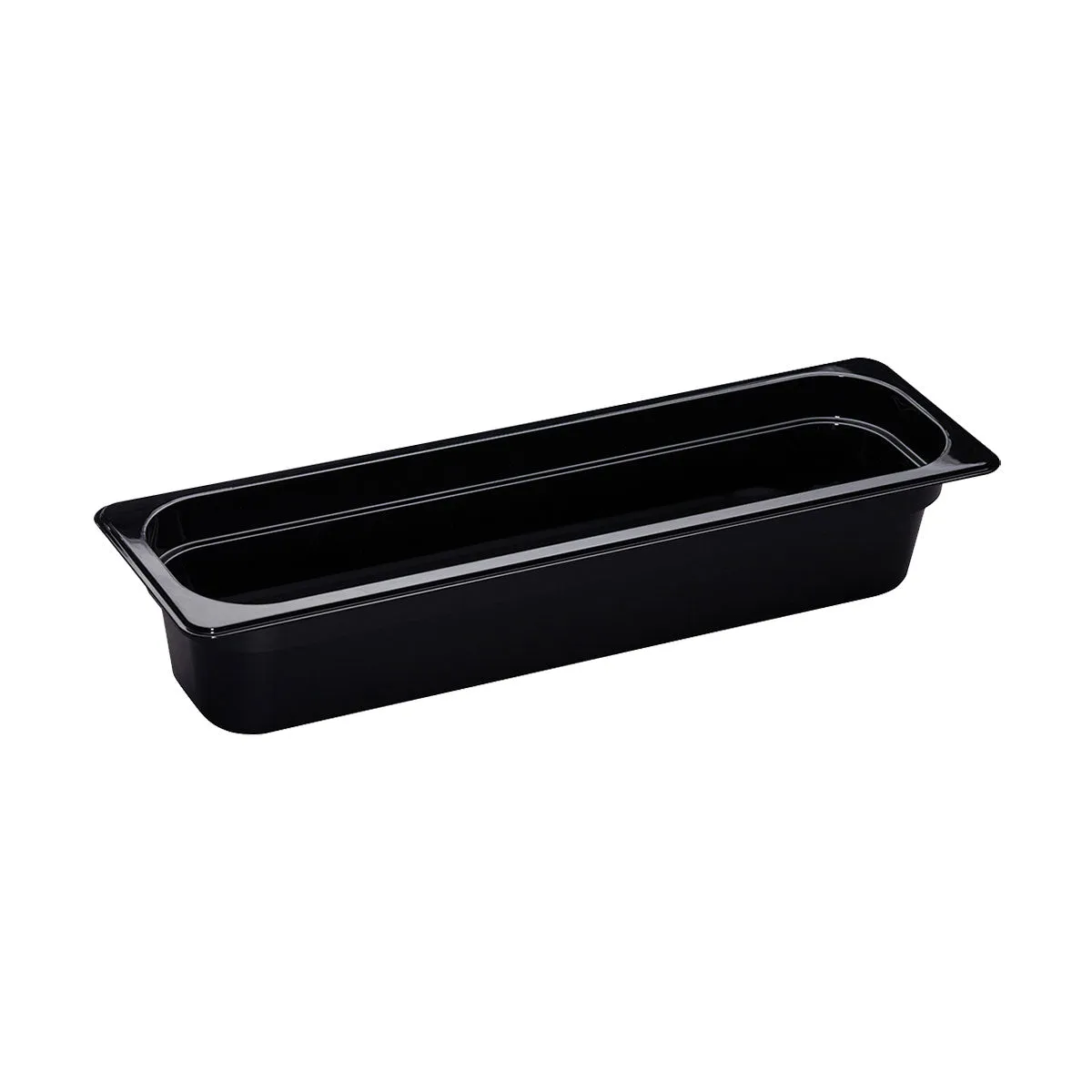 Cambro 24LPCW110 Camwear 1/2 Size Long Food Pan, Black, 4" Deep