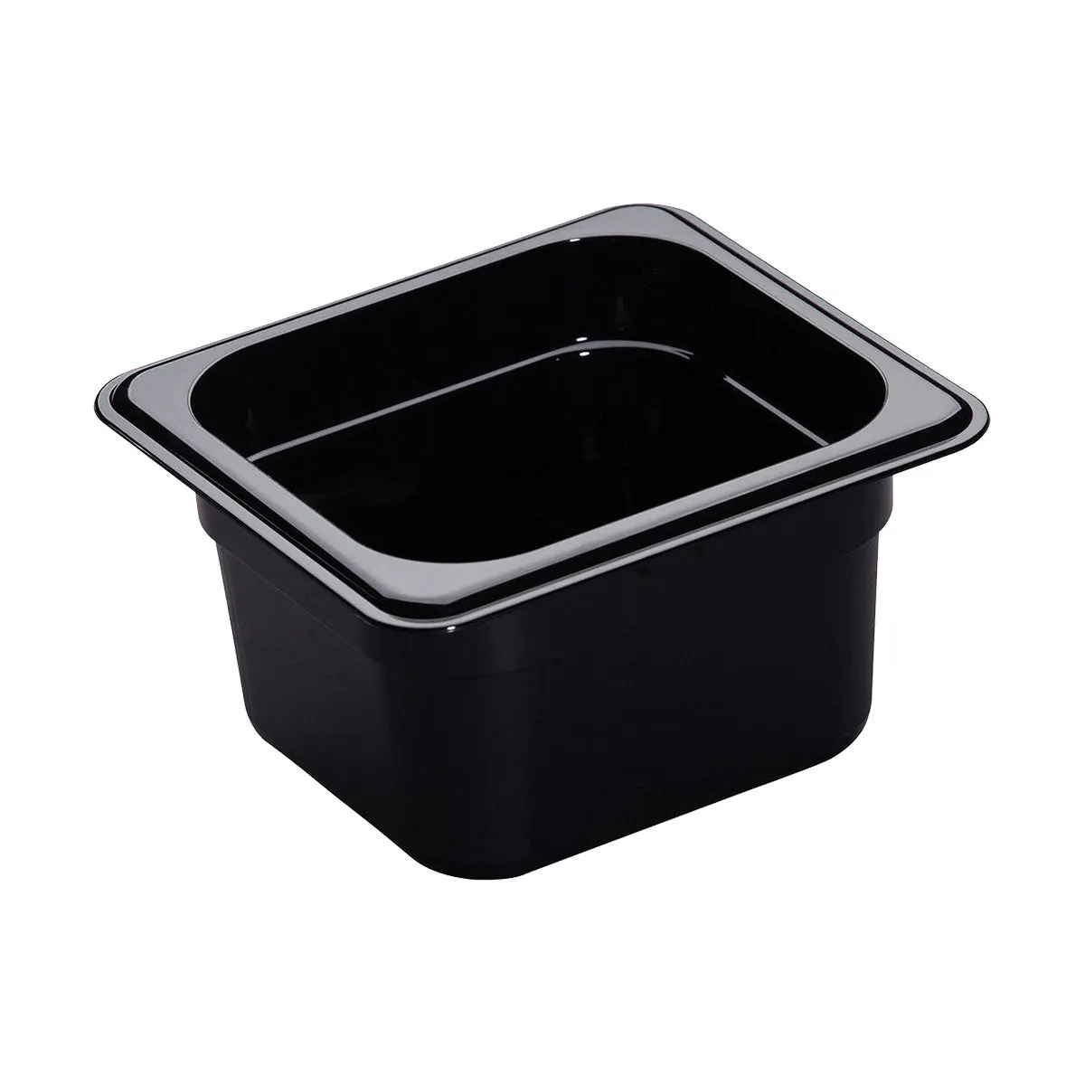 Cambro 64CW110 Camwear 1/6 Size Food Pan, Black, 4" Deep