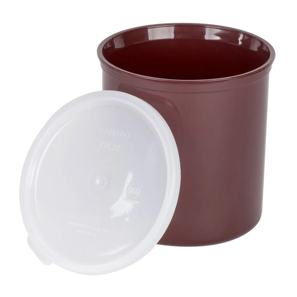 Cambro CP27195 Crock w/ Lid, Reddish Brown, 2.7 qt.