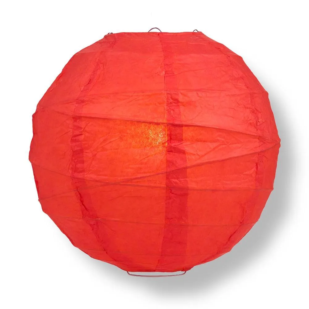 Chinese New Year Party Pack Crisscross Ribbed Paper Lantern Combo Set (12 pc Set)