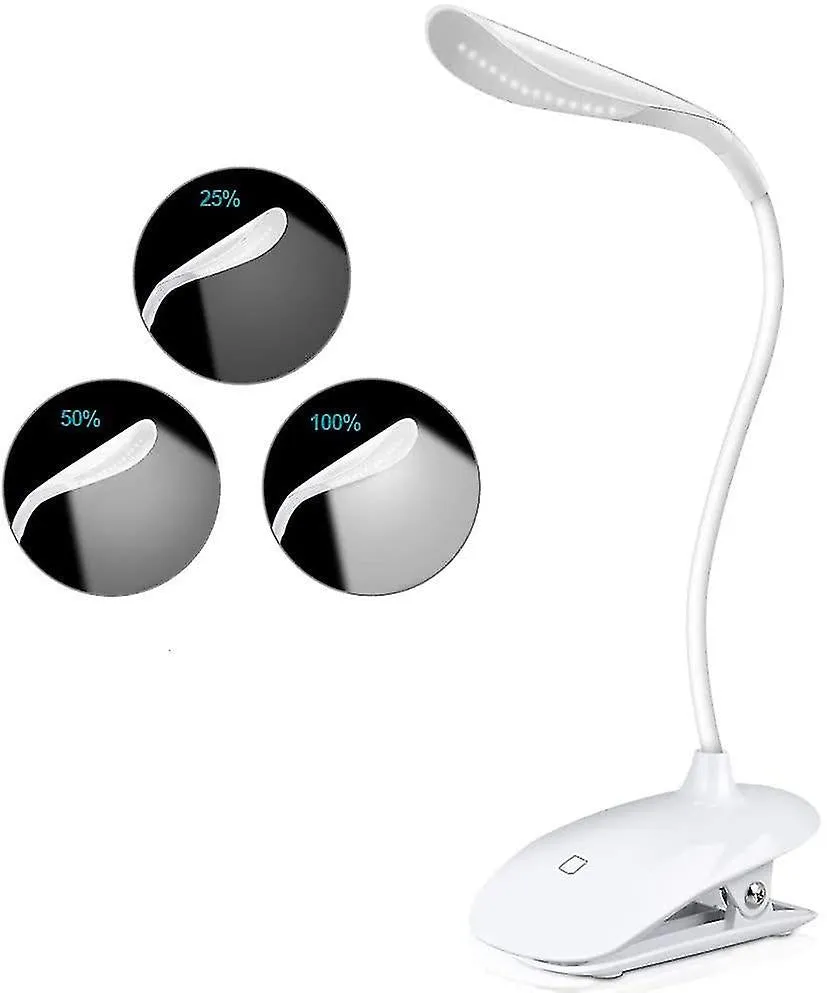 Clamp Desk Lamp, 3000-6500K Adjustable Color, Best Bendable Travel Lamp Clips