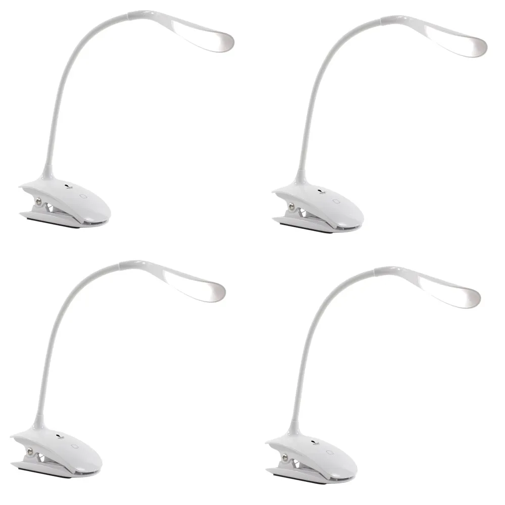 Clamp Desk Lamp, 3000-6500K Adjustable Color, Best Bendable Travel Lamp Clips