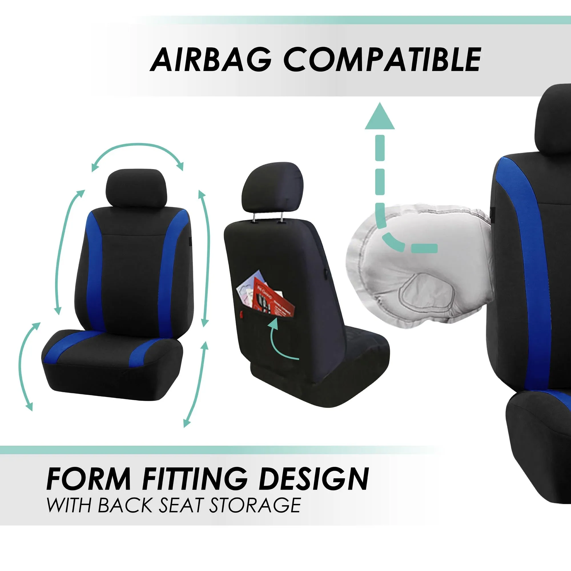 Cosmopolitan Seat Covers - Rear Blue