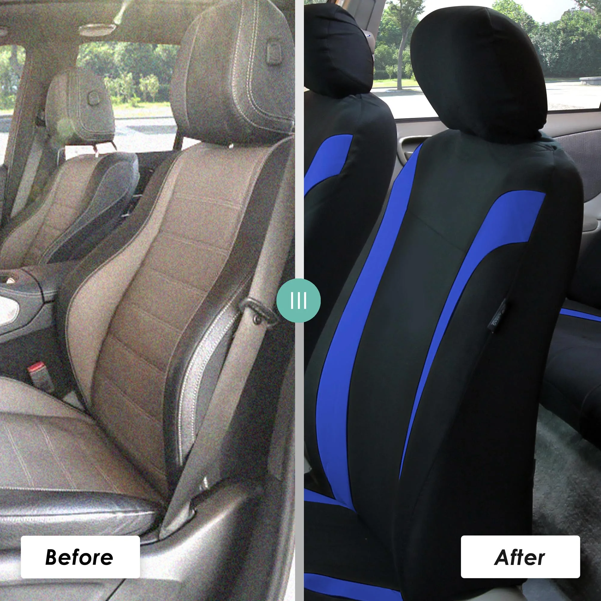 Cosmopolitan Seat Covers - Rear Blue