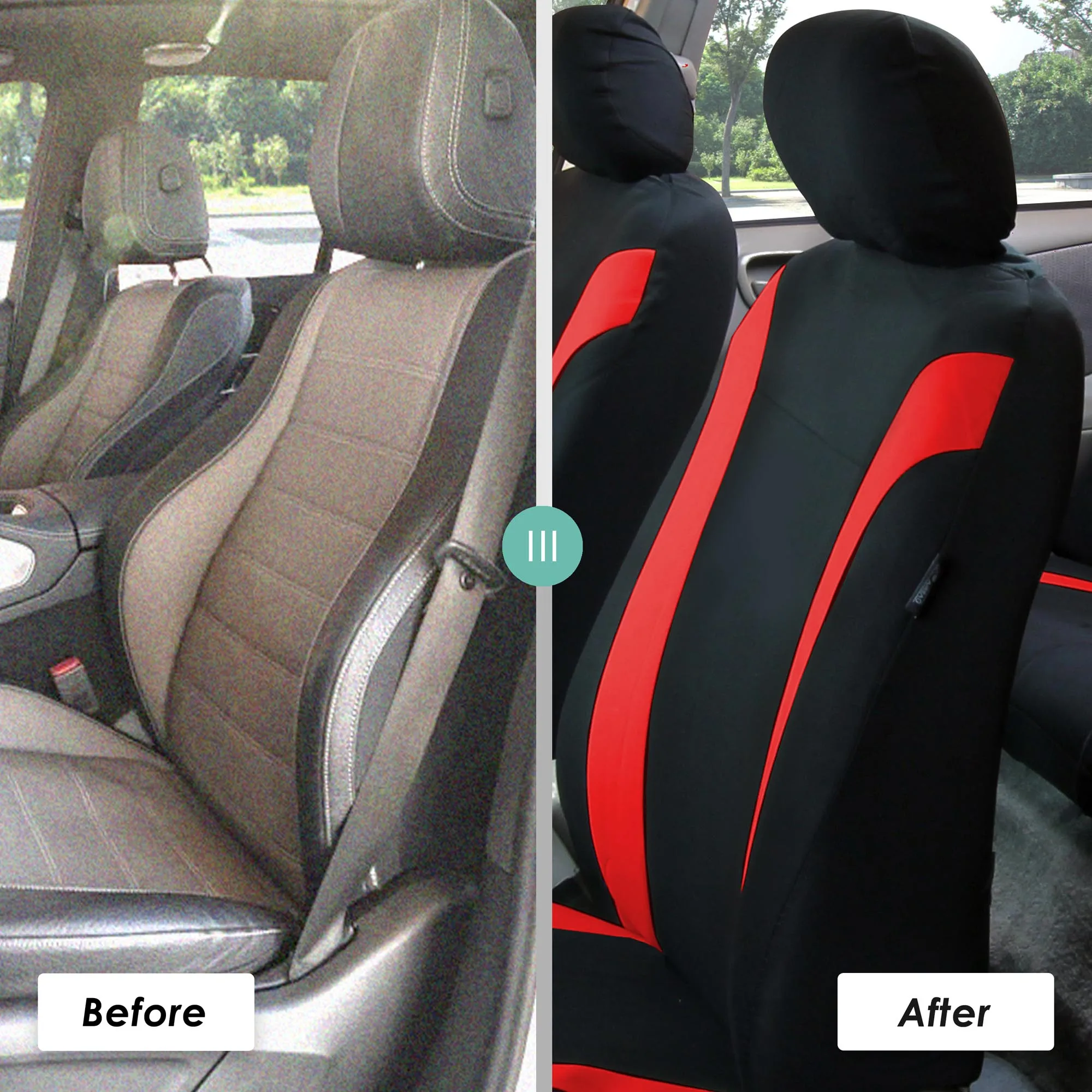 Cosmopolitan Seat Covers - Rear Red