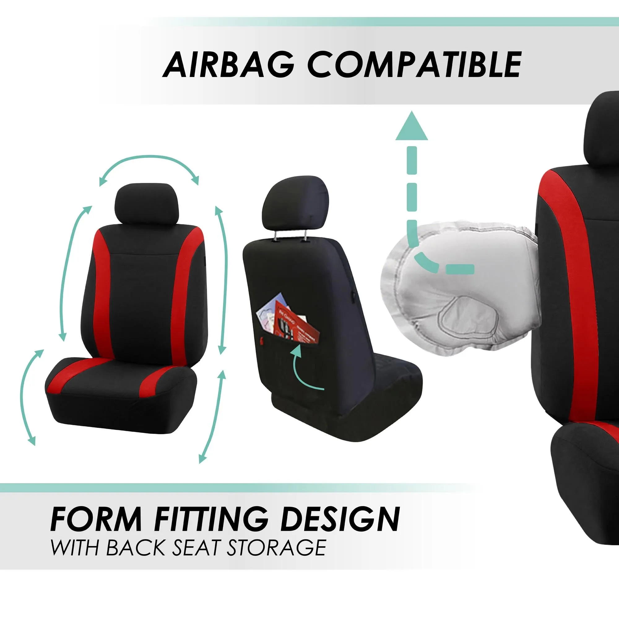 Cosmopolitan Seat Covers - Rear Red