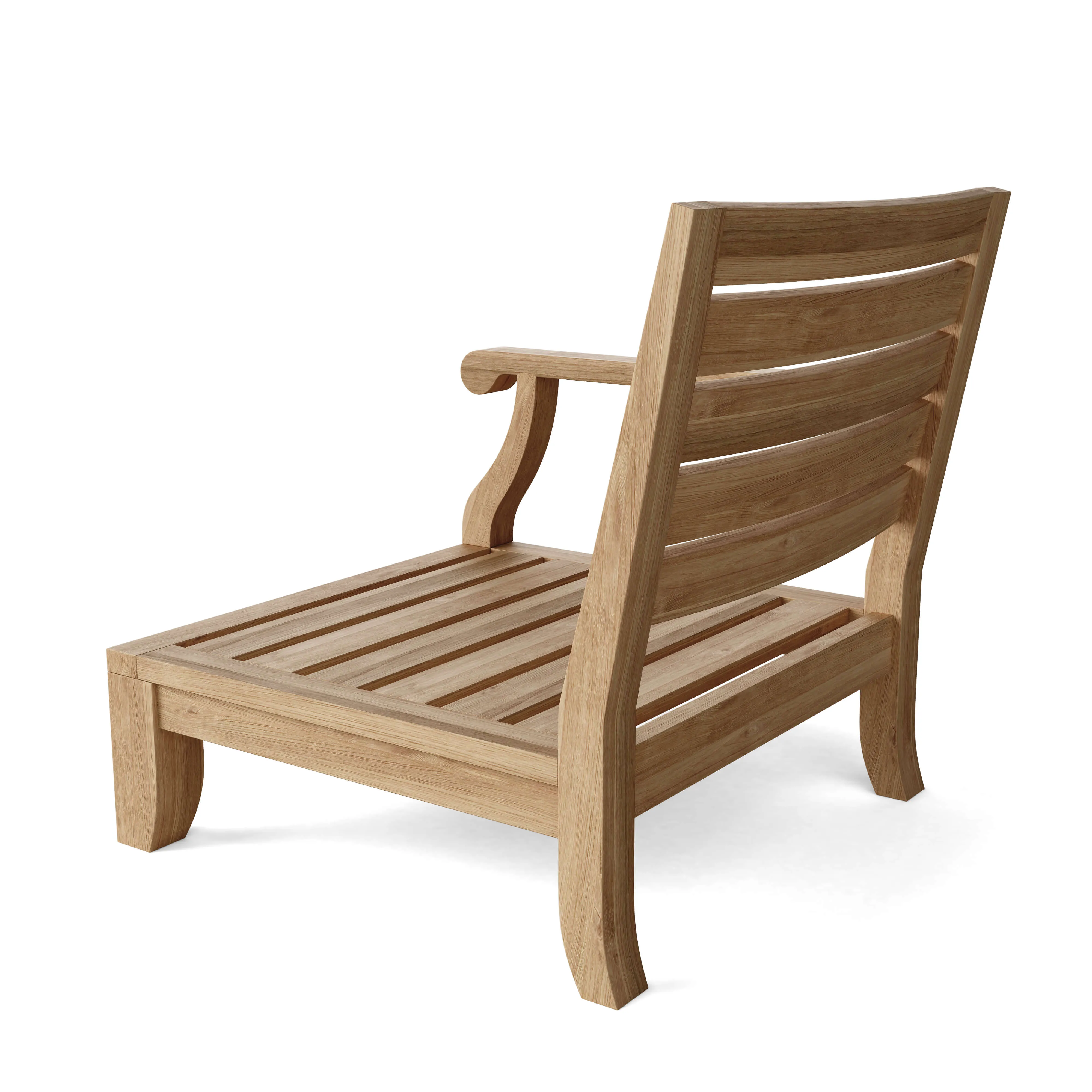 Decadent Riviera Luxe Right Modular, Sanded Smooth To Original Form & Crafted In Solid Teak.