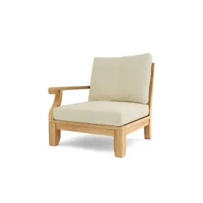 Decadent Riviera Luxe Right Modular, Sanded Smooth To Original Form & Crafted In Solid Teak.