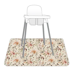 Delilah Floral Splash Mat - A Waterproof Catch-all For Highchair Spills And More!