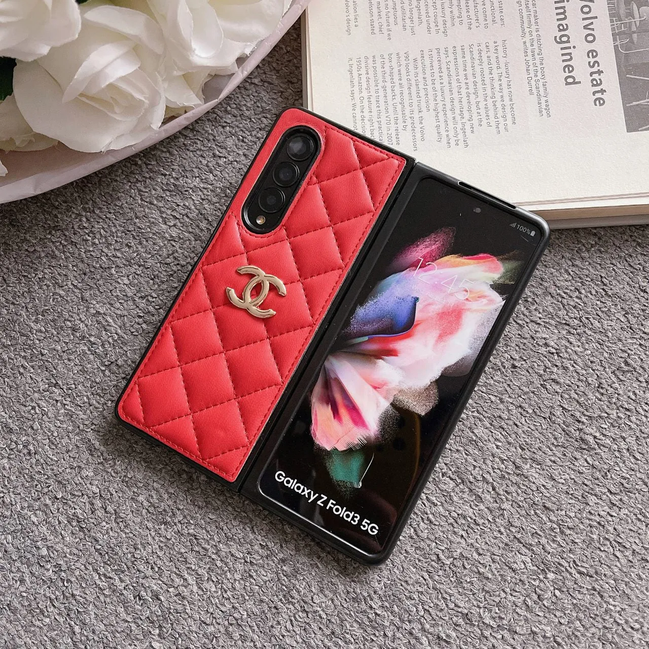 Diamond leather FOLD CASE