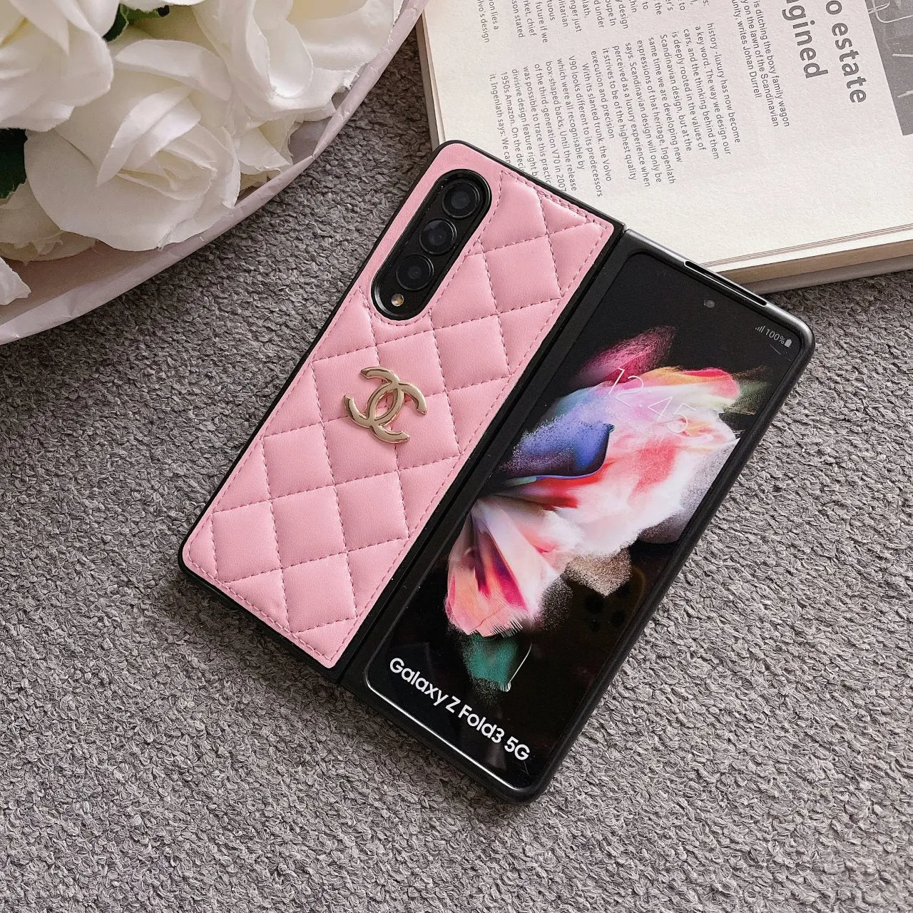 Diamond leather FOLD CASE