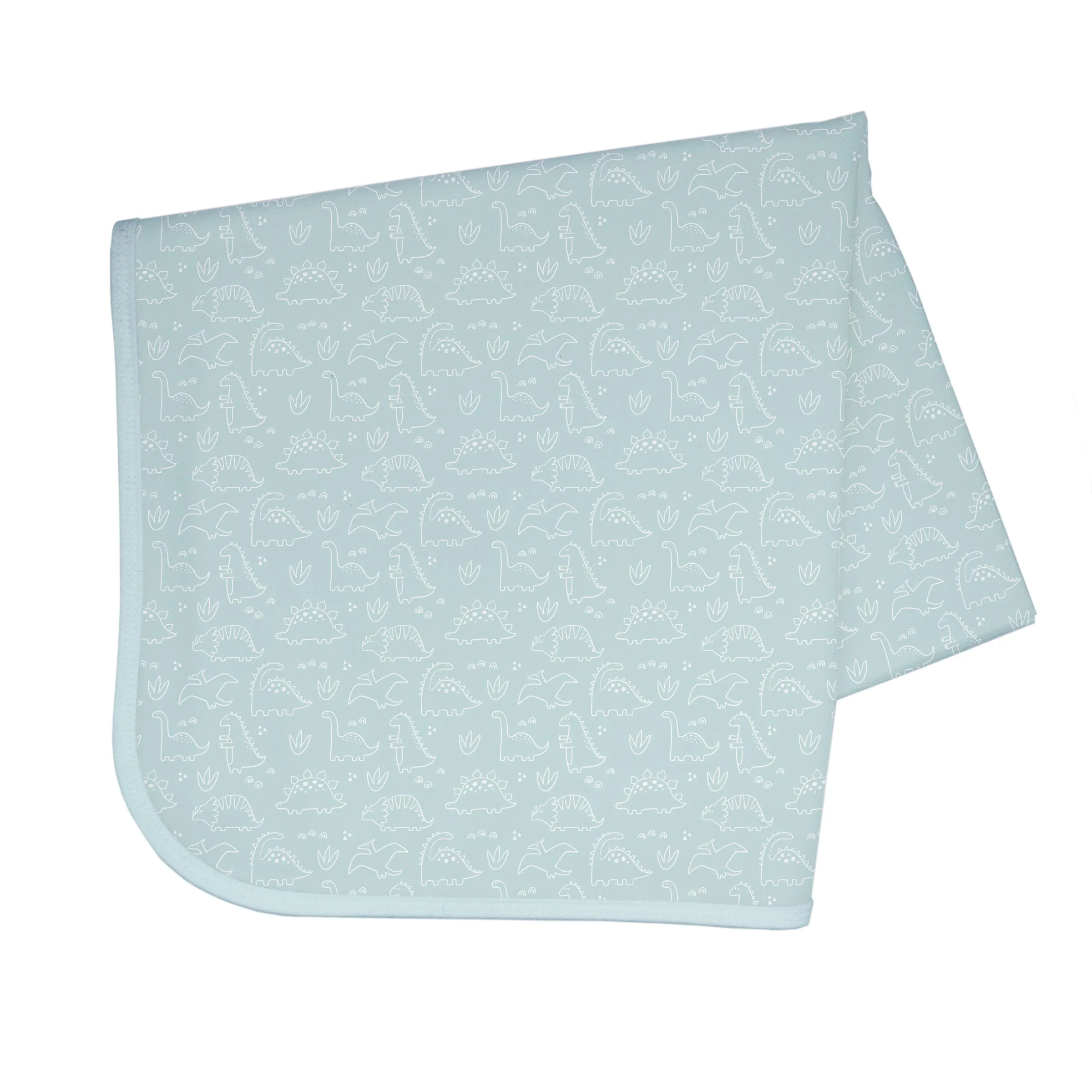 Dino Friends - Sage Splash Mat - A Waterproof Catch-All for Highchair Spills and More!