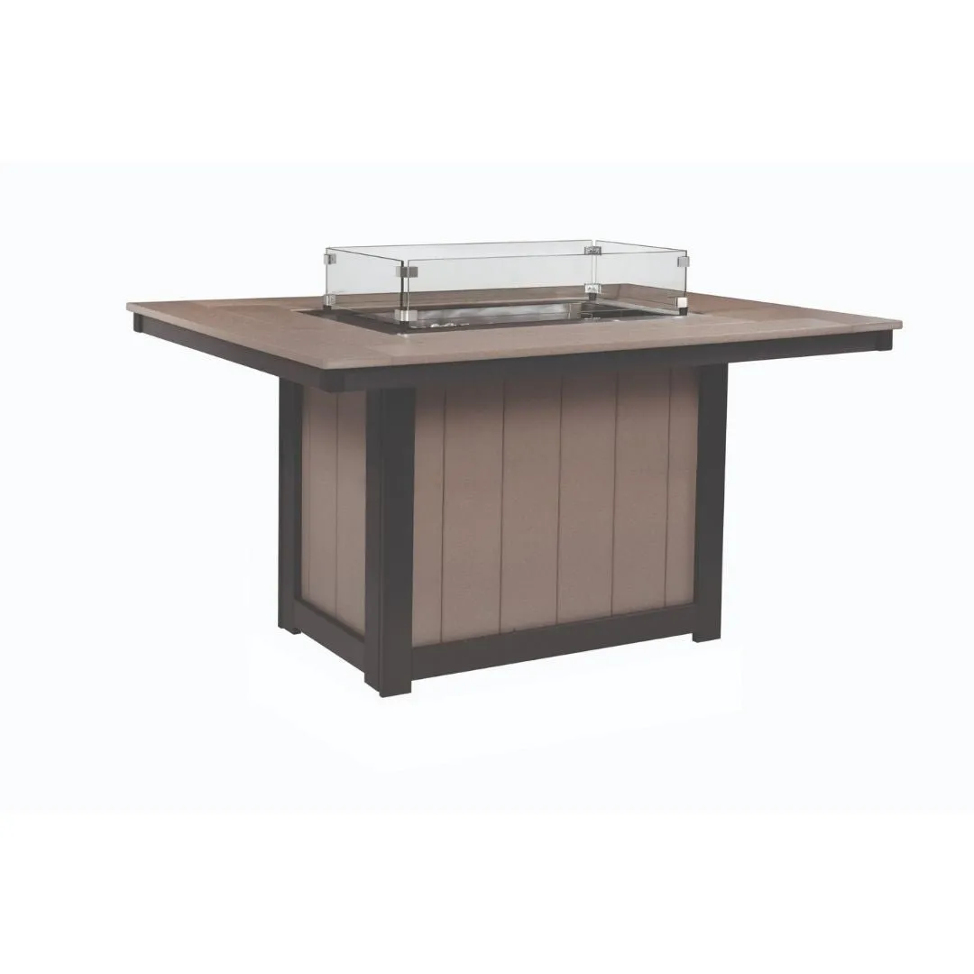 Donoma 42" x 54" Fire Table Dining