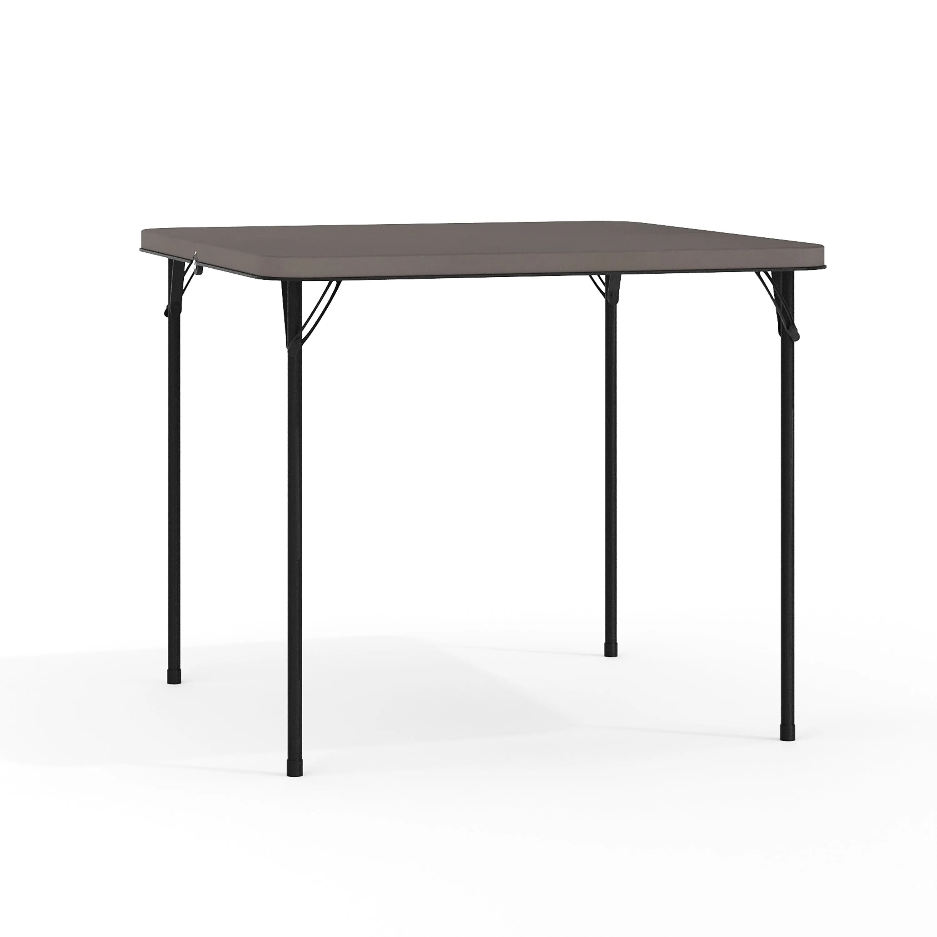 Dunham 2.83' Square Plastic Folding Event Table with Carrying Handle, White