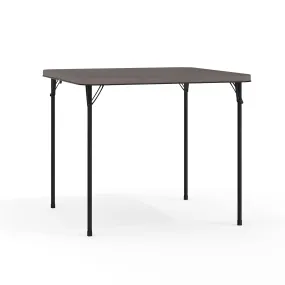 Dunham 2.83' Square Plastic Folding Event Table with Carrying Handle, White