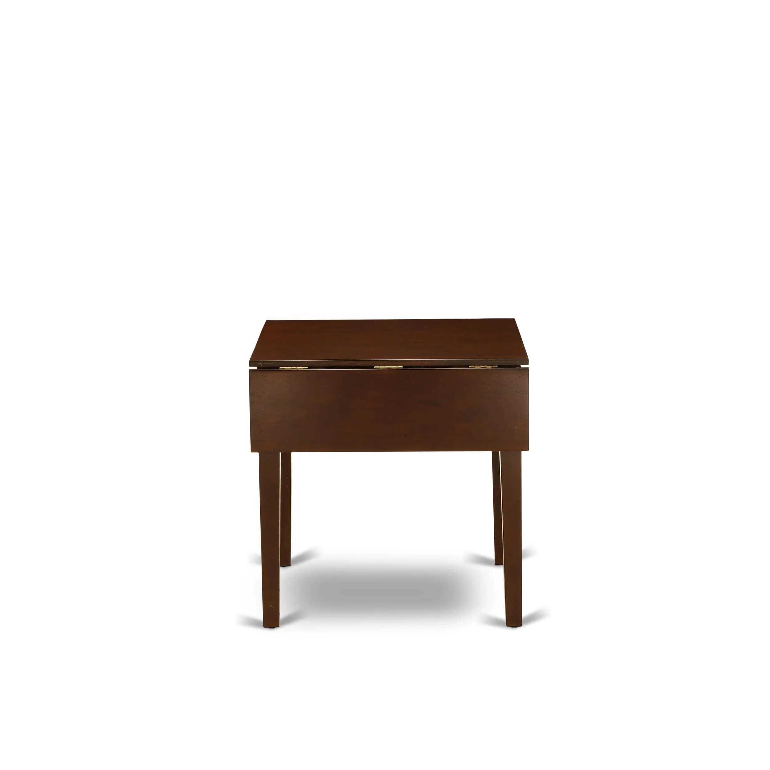 East West Furniture 1NDCE5-MAH-10 5 Piece Dining Room Table Set Includes a Rectangle Kitchen Table with Dropleaf and 4 Dahlia Linen Fabric Parsons Dining Chairs, 30x48 Inch, Mahogany