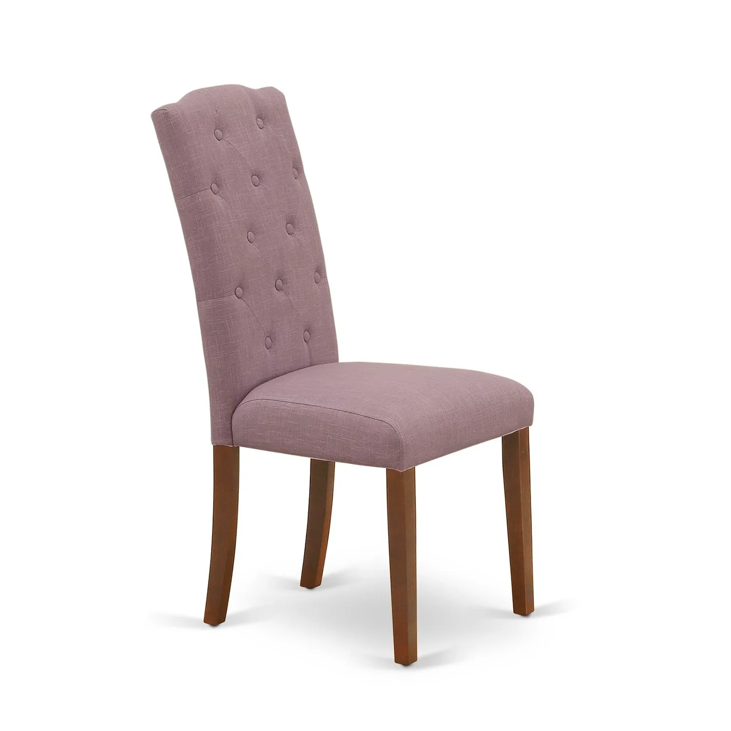East West Furniture 1NDCE5-MAH-10 5 Piece Dining Room Table Set Includes a Rectangle Kitchen Table with Dropleaf and 4 Dahlia Linen Fabric Parsons Dining Chairs, 30x48 Inch, Mahogany