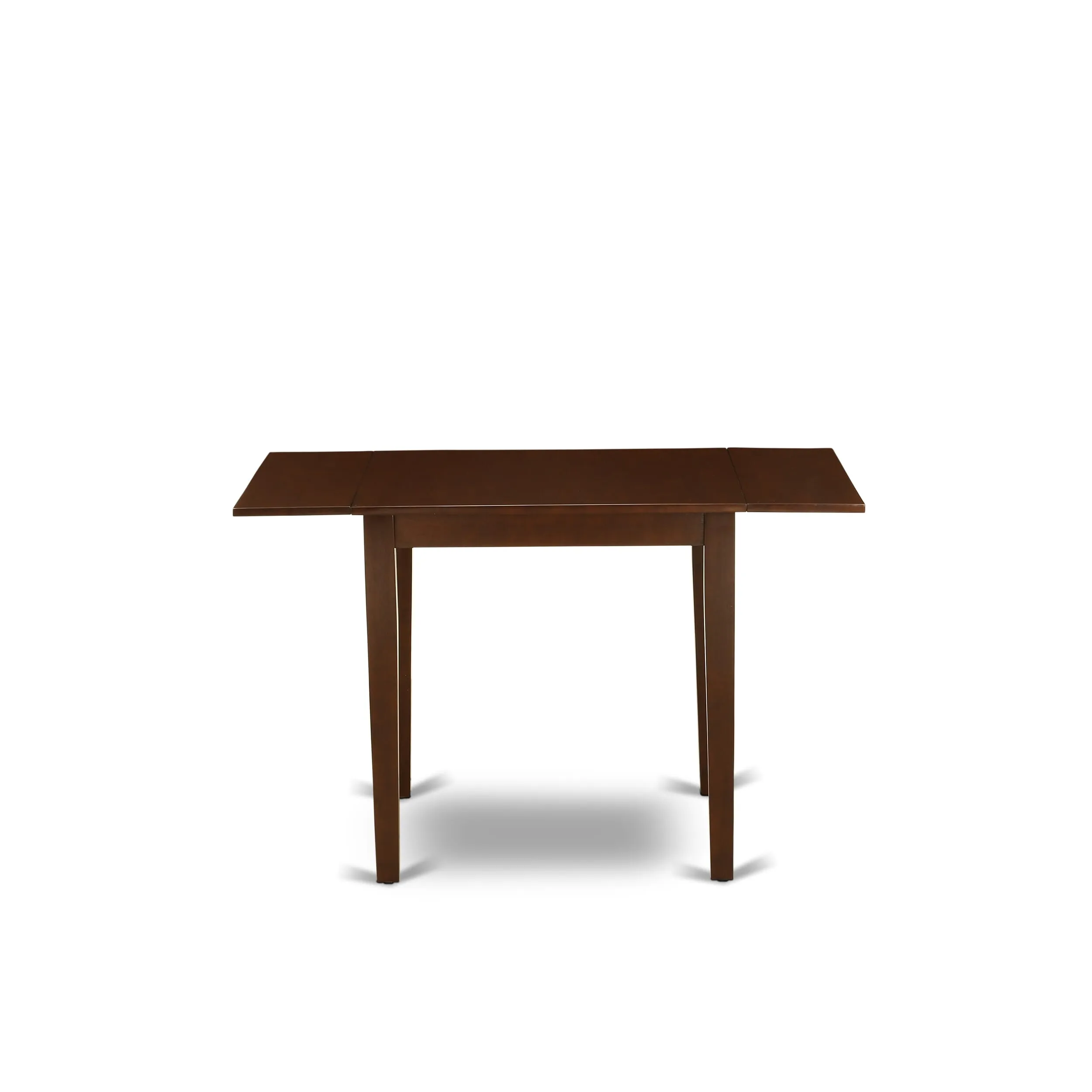 East West Furniture 1NDCE5-MAH-10 5 Piece Dining Room Table Set Includes a Rectangle Kitchen Table with Dropleaf and 4 Dahlia Linen Fabric Parsons Dining Chairs, 30x48 Inch, Mahogany