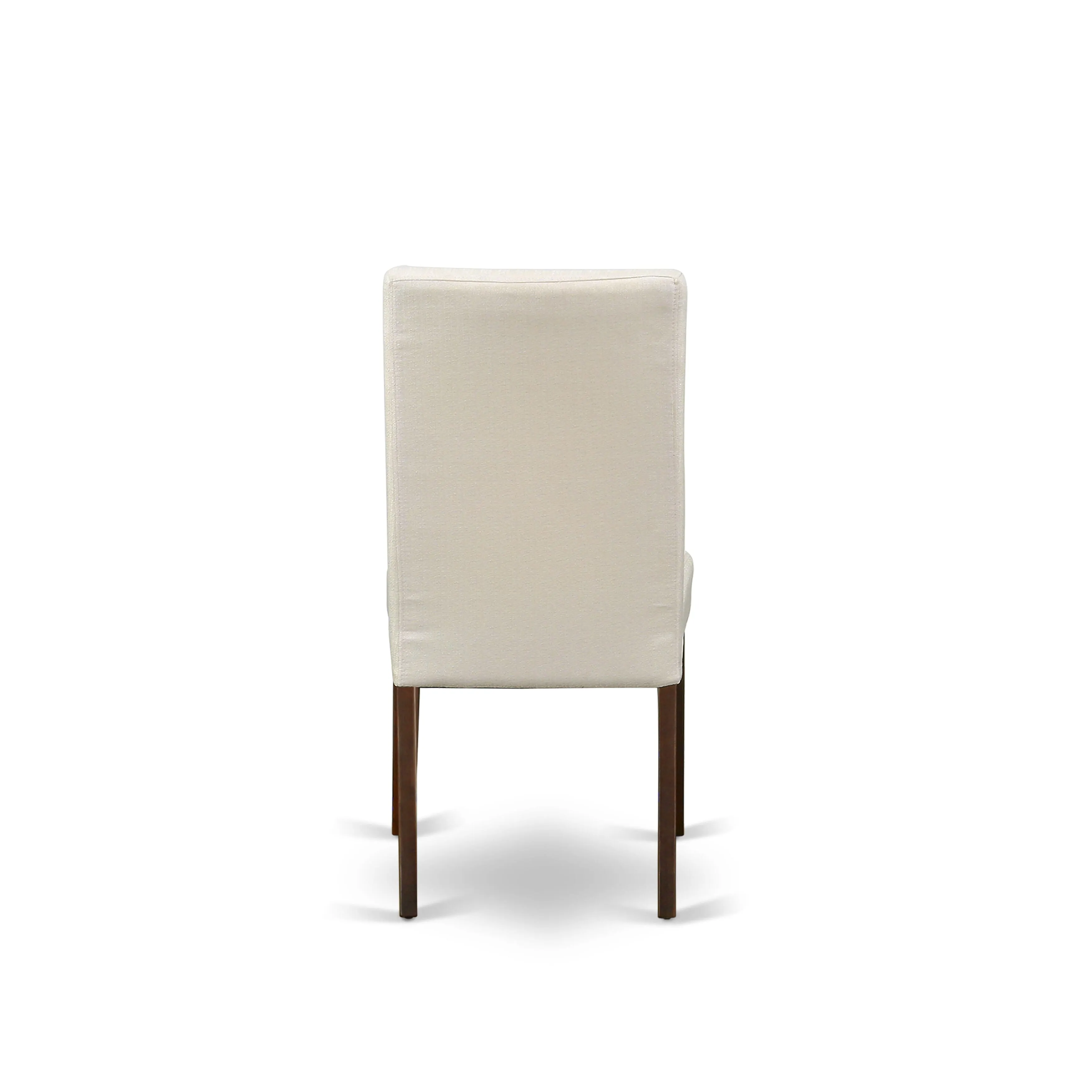 East West Furniture NDDR5-MAH-01 5 Piece Kitchen Table & Chairs Set Includes a Rectangle Dining Room Table with Dropleaf and 4 Cream Linen Fabric Parsons Chairs, 30x48 Inch, Mahogany