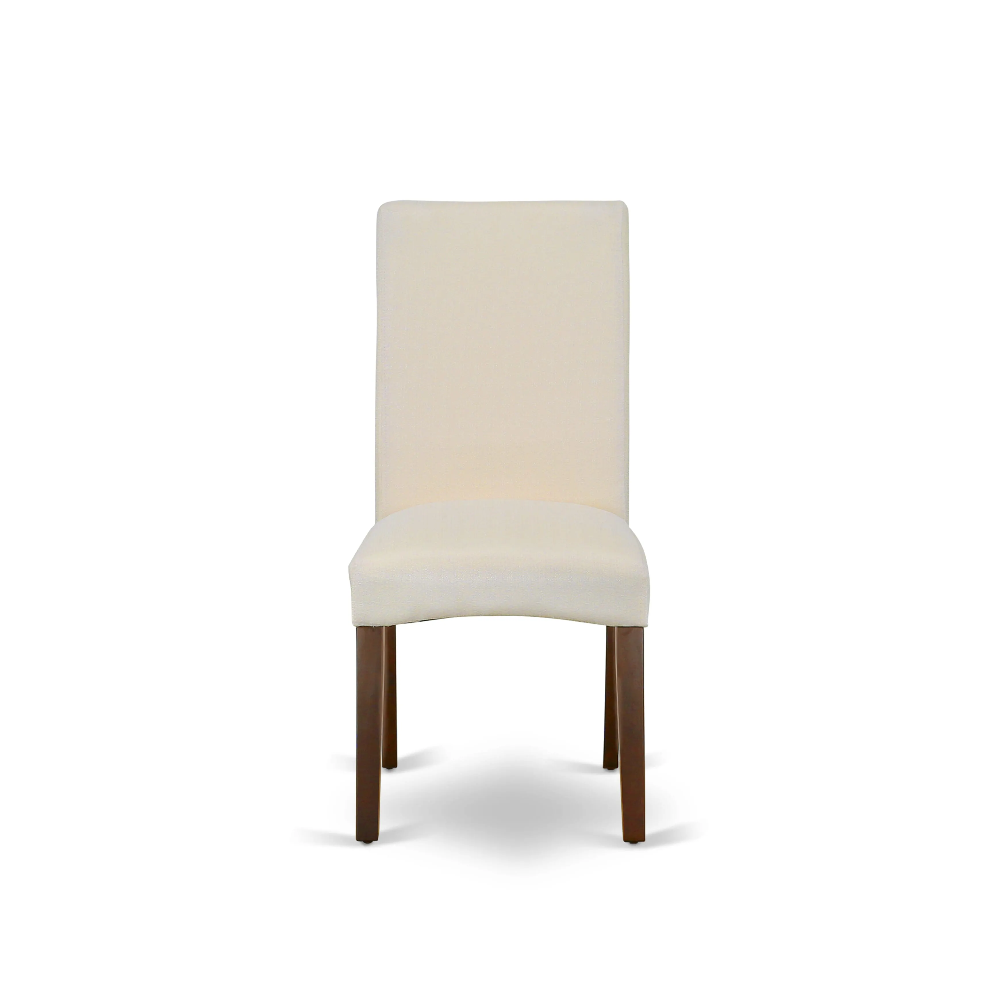 East West Furniture NDDR5-MAH-01 5 Piece Kitchen Table & Chairs Set Includes a Rectangle Dining Room Table with Dropleaf and 4 Cream Linen Fabric Parsons Chairs, 30x48 Inch, Mahogany