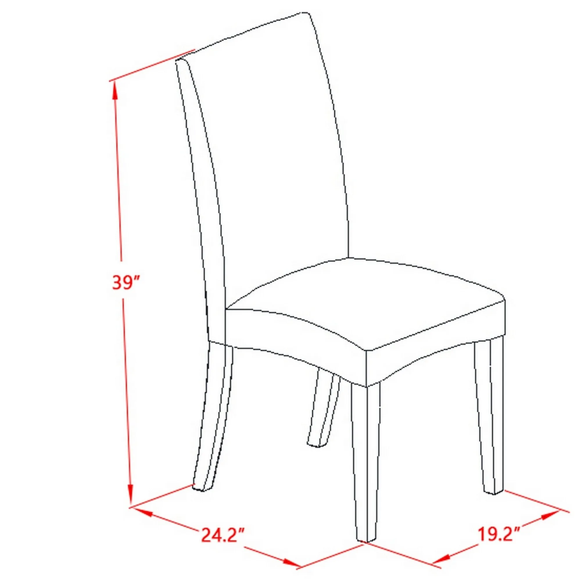 East West Furniture NDDR5-MAH-01 5 Piece Kitchen Table & Chairs Set Includes a Rectangle Dining Room Table with Dropleaf and 4 Cream Linen Fabric Parsons Chairs, 30x48 Inch, Mahogany
